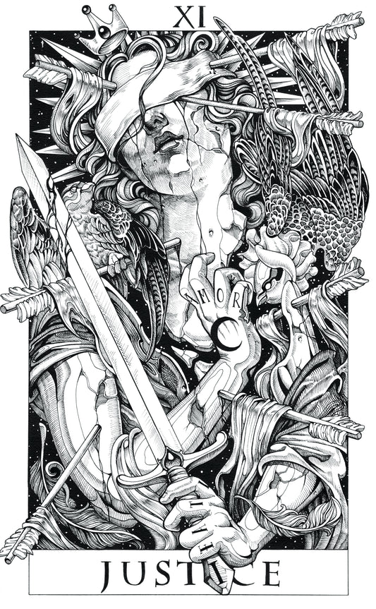 Justice Tarot Card Print