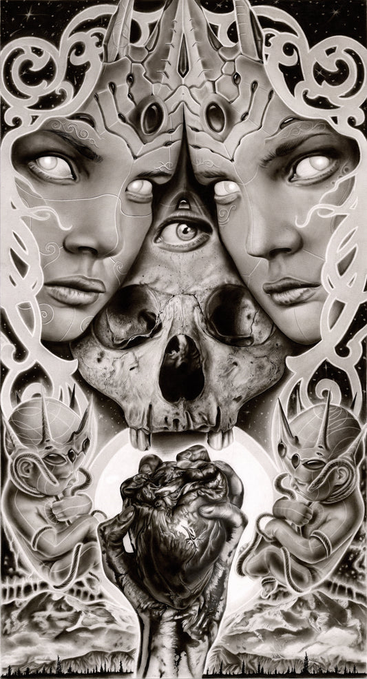 skull drawing fierce women lifeforce spirit